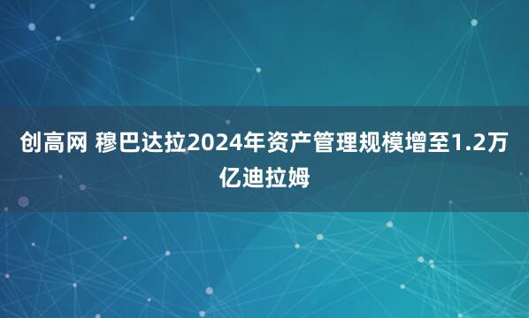 创高网 穆巴达拉2024年资产管理规模增至1.2万亿迪拉姆
