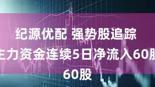 纪源优配 强势股追踪 主力资金连续5日净流入60股
